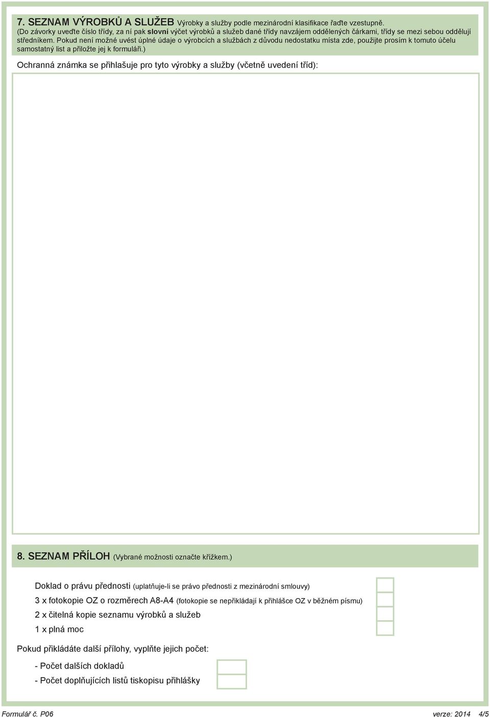 PŘIHLÁŠKA OCHRANNÉ ZNÁMKY se žádostí o zápis ochranné známky do rejstříku -  PDF Stažení zdarma