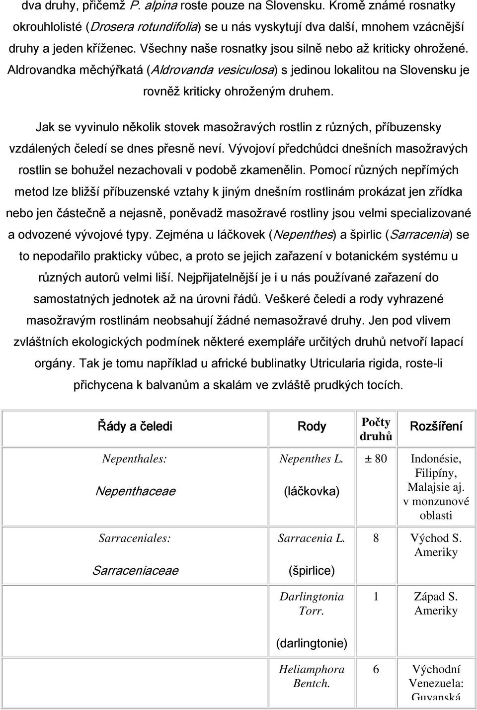 Jak se vyvinulo několik stovek masožravých rostlin z různých, příbuzensky vzdálených čeledí se dnes přesně neví.