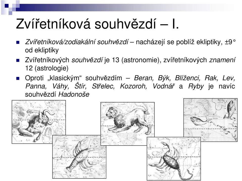 Zvířetníkových souhvězdí je 13 (astronomie), zvířetníkových znamení 12