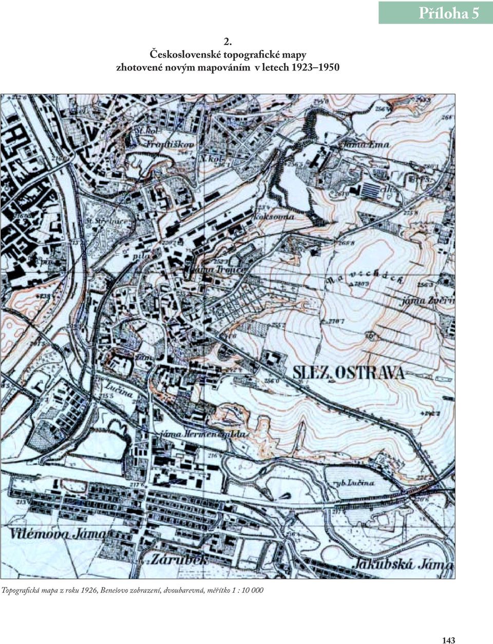 1950 Topografická mapa z roku 1926,