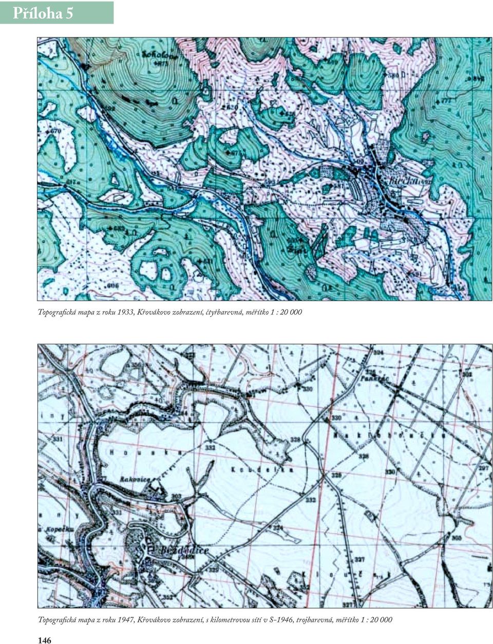 Topografická mapa z roku 1947, Křovákovo