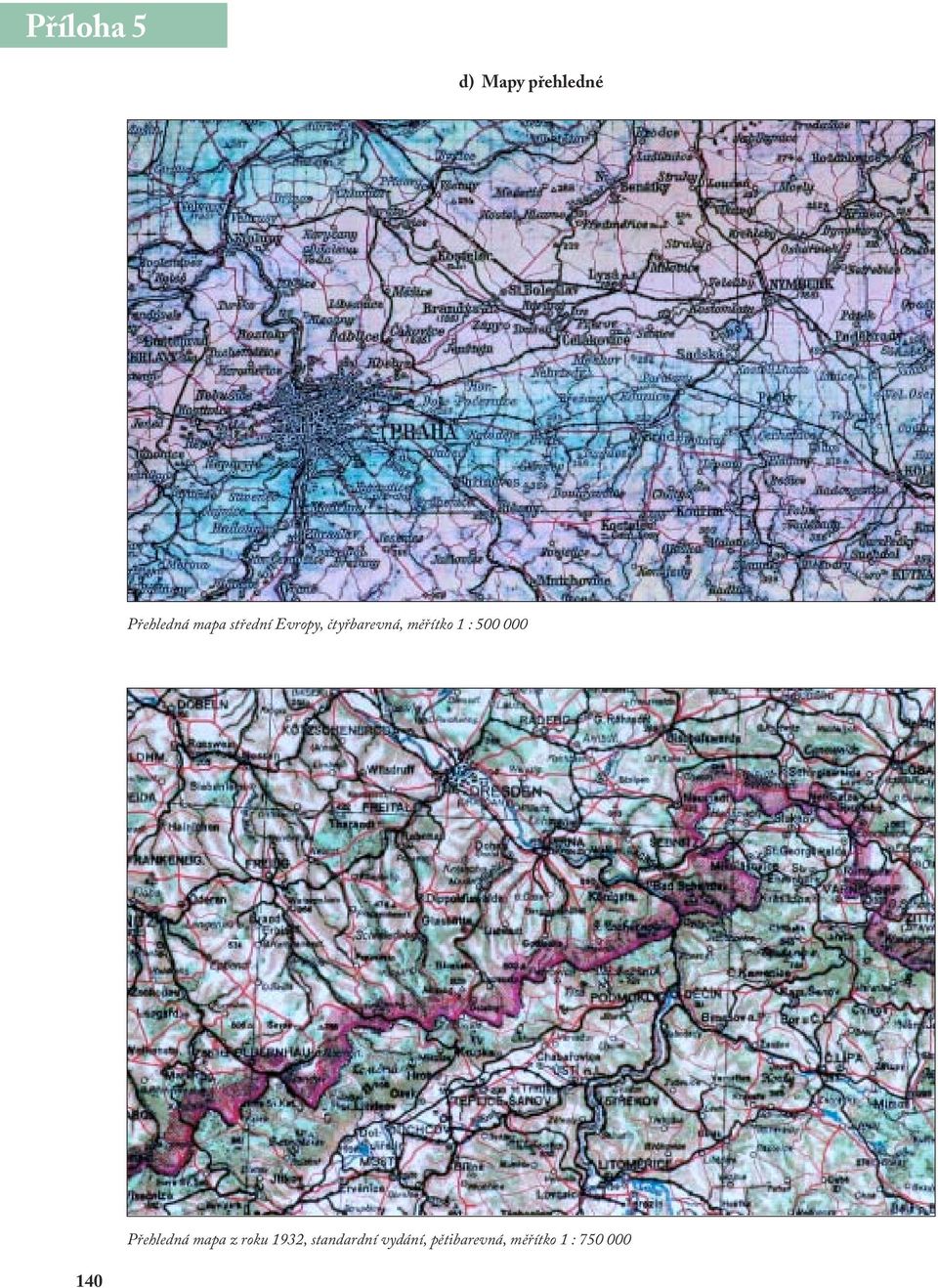 Přehledná mapa z roku 1932, standardní