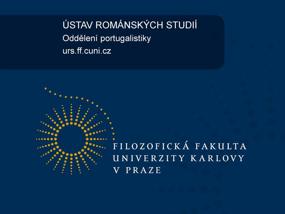 STUDIÍ Oddělení