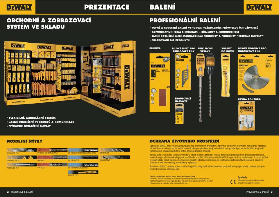 DT2074 HCS DW33 PRECISION WOOD ŠROUBOVACÍ NÁSTAVCE PEVNÁ POUZDRA FLEXIBILNÍ, MODULÁRNÍ SYSTÉM JASNÉ ROZLIŠENÍ PRODUKTŮ A KOMUNIKACE VÝRAZNÉ OZNAČENÍ DEWALT PRODEJNÍ ŠTÍTKY KOTOUČOVÉ PILY DO ZDIVA