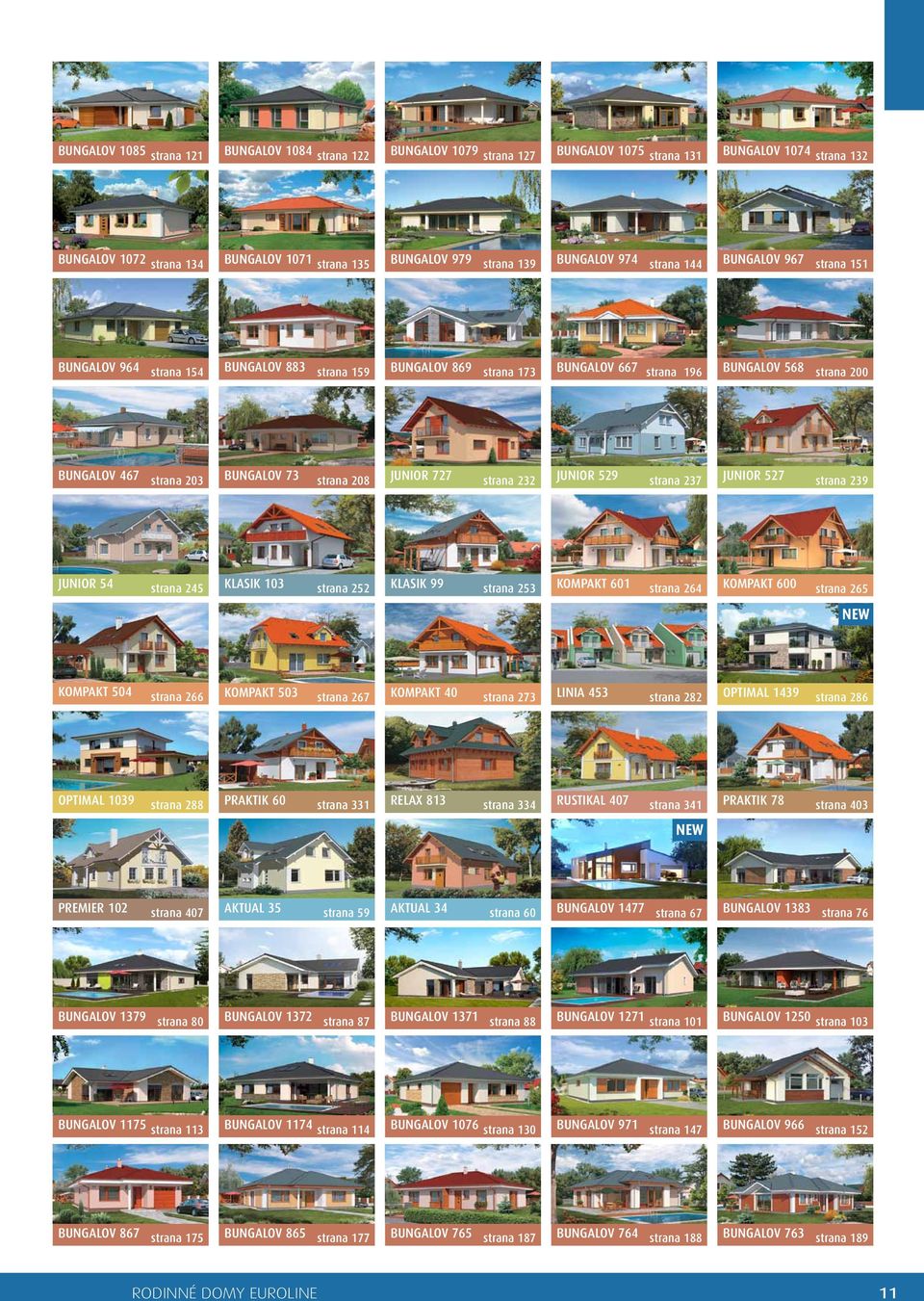BUNGALOV 73 strana 208 JUNIOR 727 strana 232 JUNIOR 529 strana 237 JUNIOR 527 strana 239 JUNIOR 54 strana 245 KLASIK 103 strana 252 KLASIK 99 strana 253 KOMPAKT 601 strana 264 KOMPAKT 600 strana 265