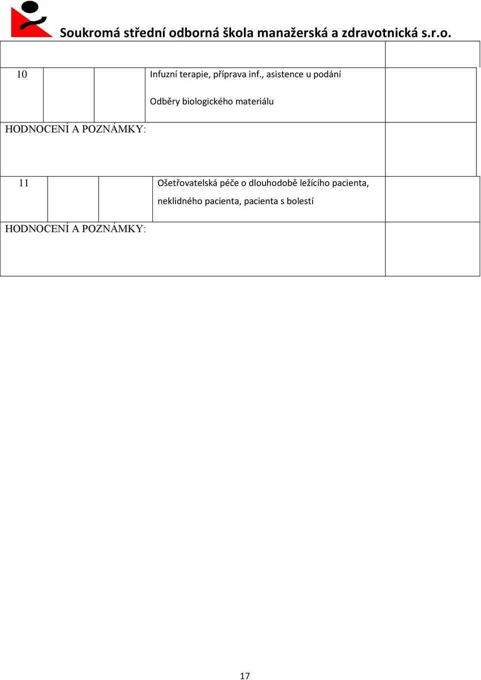 materiálu 11 Ošetřovatelská péče o dlouhodobě