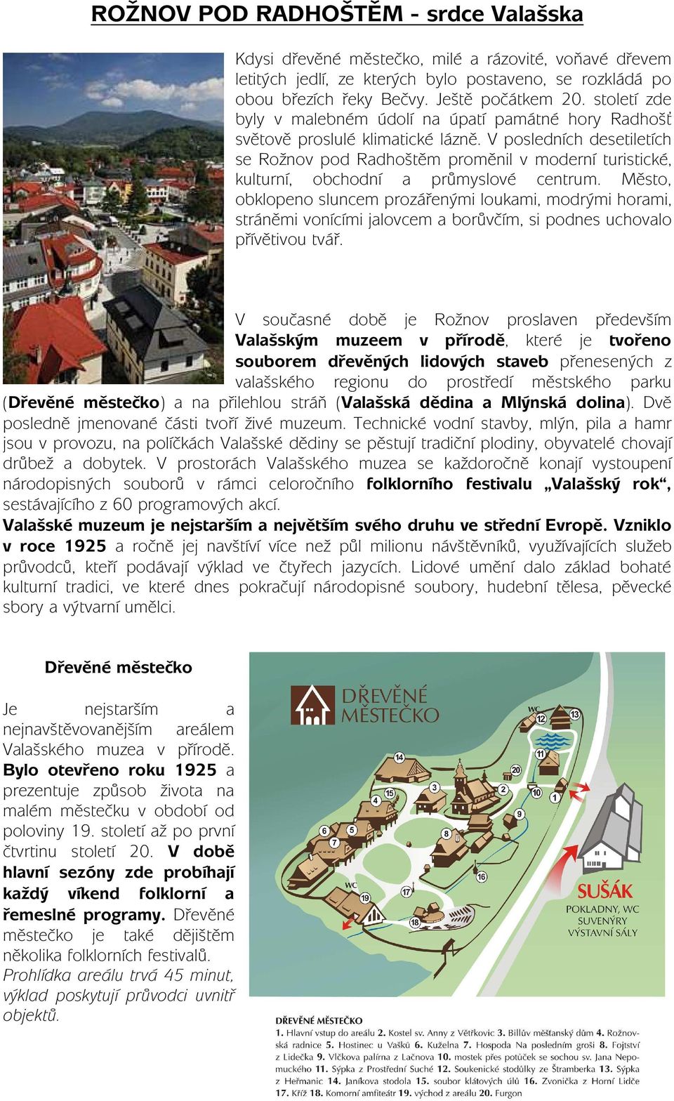 V posledních desetiletích se Rožnov pod Radhoštěm proměnil v moderní turistické, kulturní, obchodní a průmyslové centrum.