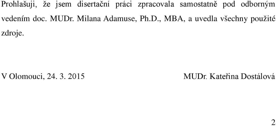 Milana Adamuse, Ph.D.