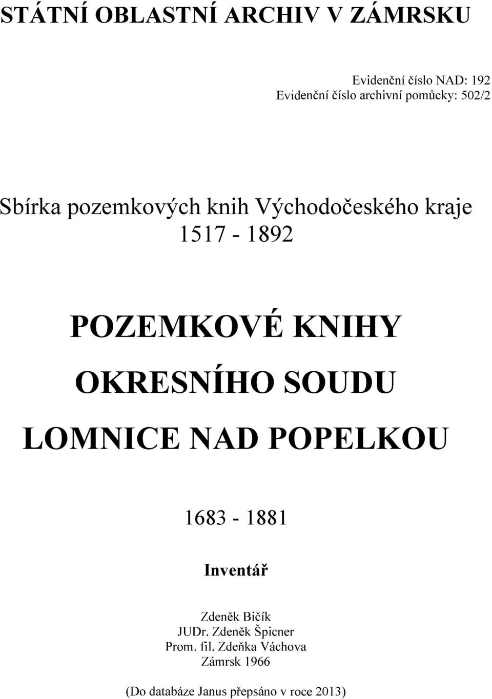 LOMNICE NAD