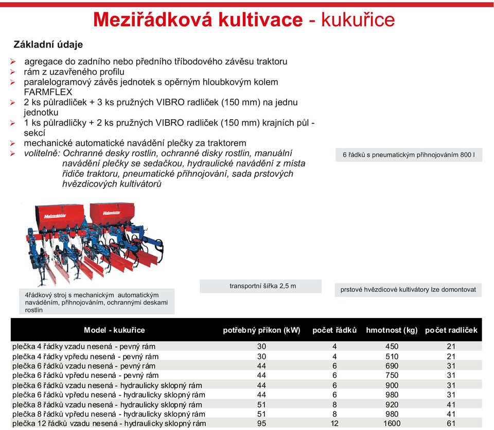 volitelně: Ochranné desky rostlin, ochranné disky rostlin, manuální řádků s pneumatickým přihnojováním 00 l navádění plečky se sedačkou, hydraulické navádění z místa řidiče traktoru, pneumatické