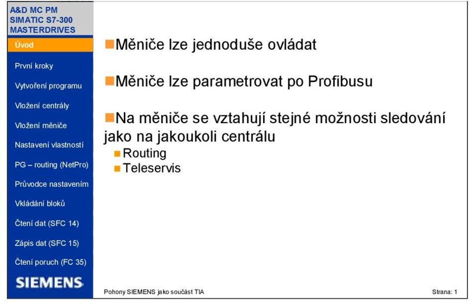 stejné možnosti sledování jako na jakoukoli