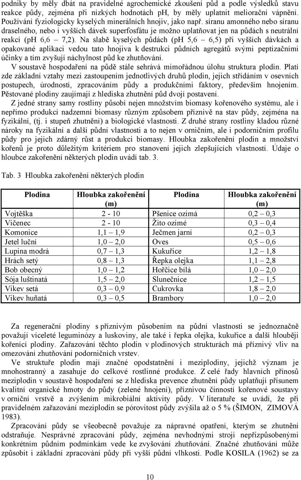 síranu amonného nebo síranu draselného, nebo i vyšších dávek superfosfátu je možno uplatňovat jen na půdách s neutrální reakcí (ph 6,6 7,2).