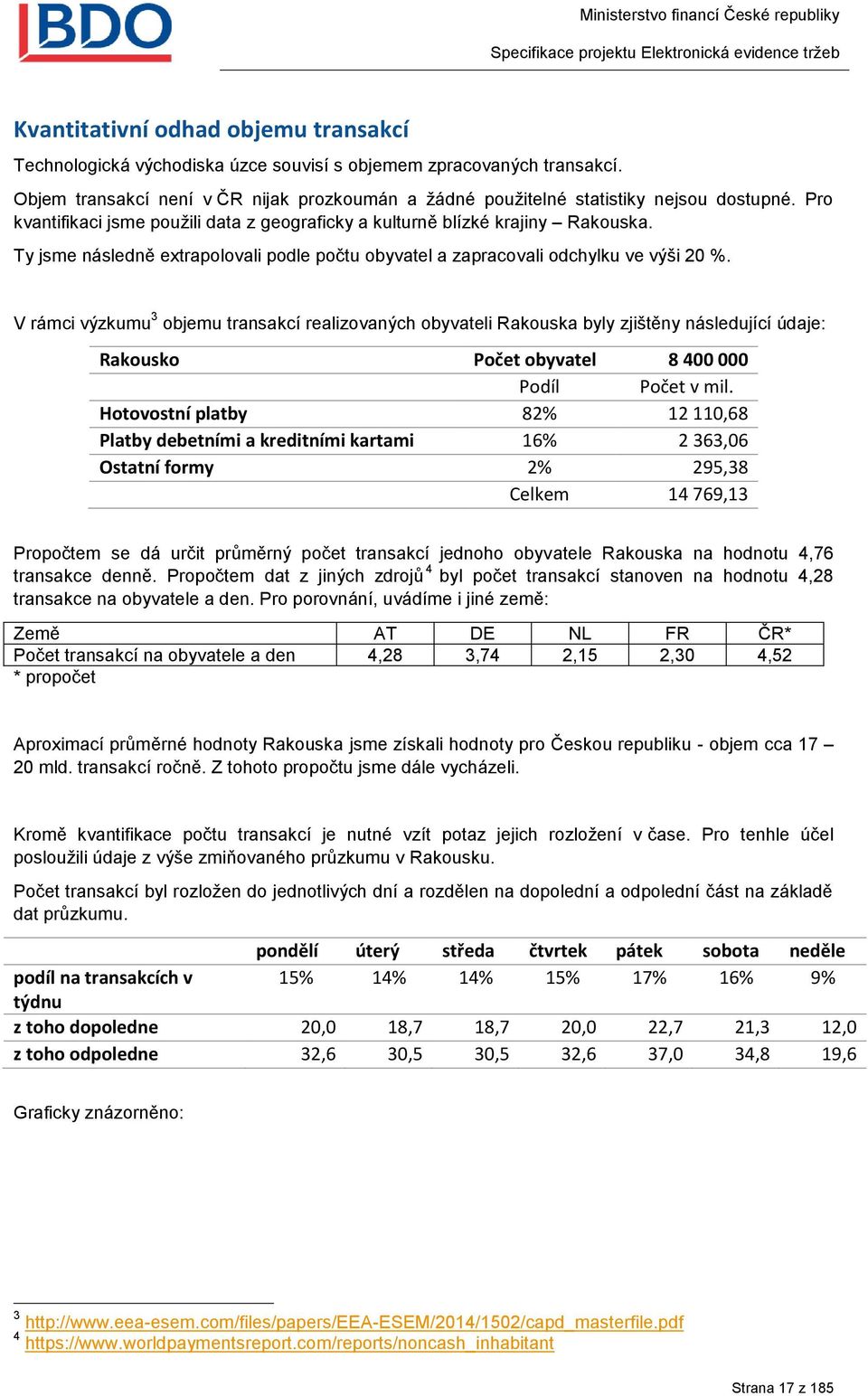 V rámci výzkumu 3 objemu transakcí realizovaných obyvateli Rakouska byly zjištěny následující údaje: Rakousko Počet obyvatel 8 400 000 Podíl Počet v mil.