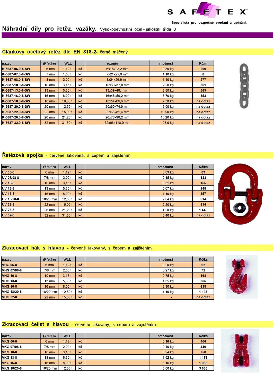 0-8-SW 10 mm 3,15 t kč 10x30x37,0 mm 2,20 kg 361 K-5687-13.0-8-SW 13 mm 5,30 t kč 13x39x48,1 mm 3,80 kg 569 K-5687-16.0-8-SW 16 mm 8,00 t kč 16x48x59,2 mm 5,70 kg 853 K-5687-18.