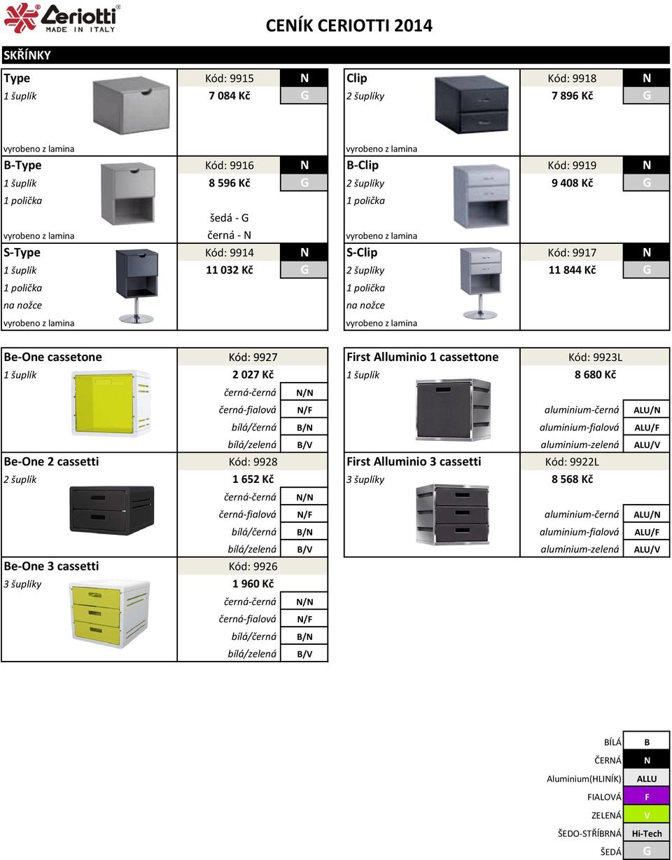 nožce vyrobeno z lamina na nožce vyrobeno z lamina Be-One cassetone 1 šuplík 2 027 Kč 1 šuplík černá-černá N/N First Alluminio 1 cassettone černá-fialová N/F aluminium-černá ALU/N bílá/černá B/N