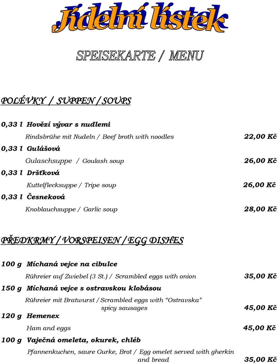 na cibulce Rühreier auf Zwiebel (3 St.