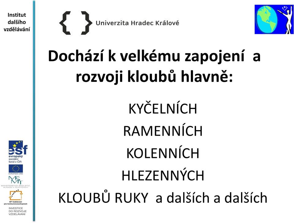 KYČELNÍCH RAMENNÍCH KOLENNÍCH