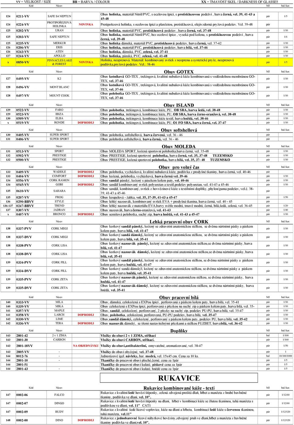 39-48 125 0202-VV URAN Obuv holínka, materiál PVC, protiskluzová podešev, barva černá, vel.