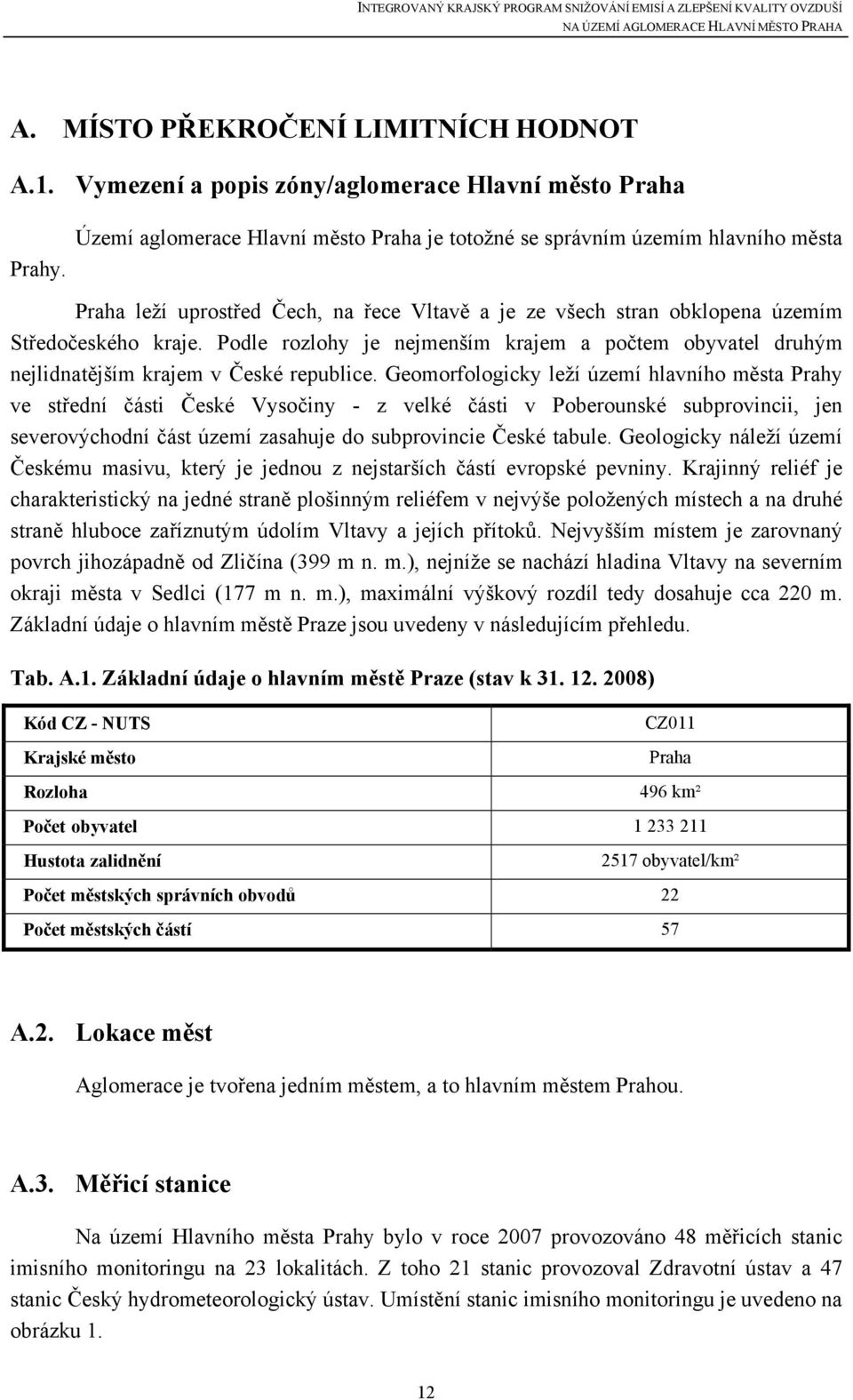 Podle rozlohy je nejmenším krajem a počtem obyvatel druhým nejlidnatějším krajem v České republice.