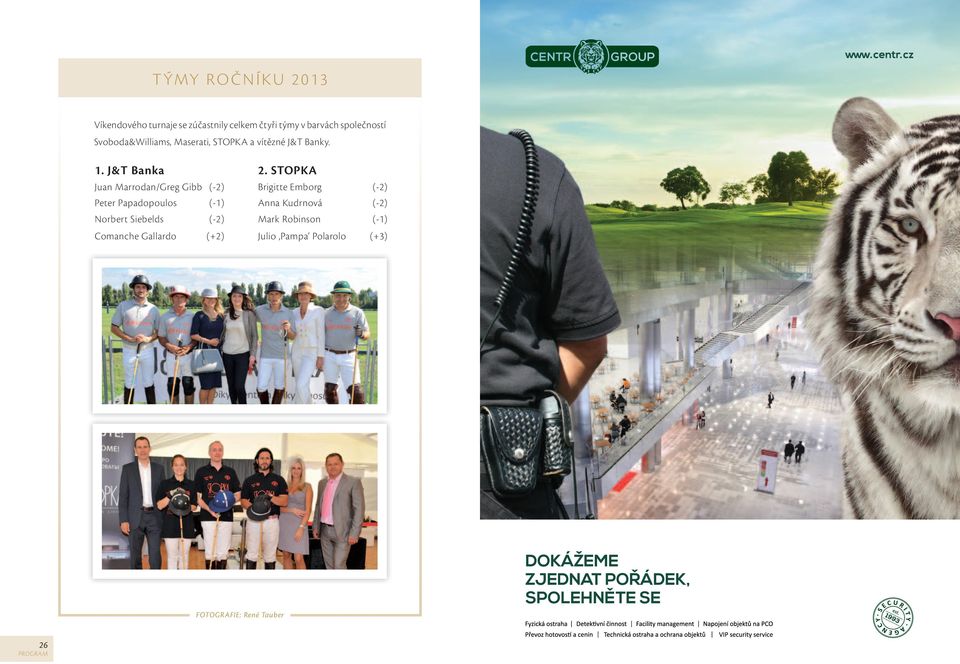 J&T Banka Juan Marrodan/Greg Gibb (-2) Peter Papadopoulos (-1) Norbert Siebelds (-2) Comanche
