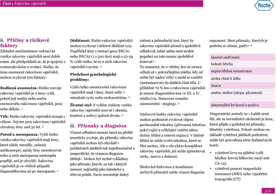 Mezi příznaky, kterých je potřeba si všímat, patří: 4,14 vzniku rakoviny vaječníků není dobře znám, ale předpokládá se, že je spojený s rozmnožováním a ovulací.