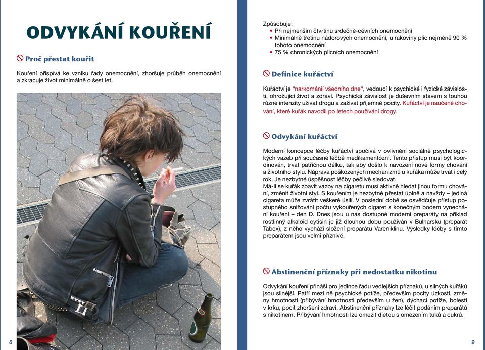 kuřáctví Kuřáctví je narkománií všedního dne, vedoucí k psychické i fyzické závislosti, ohrožující život a zdraví.