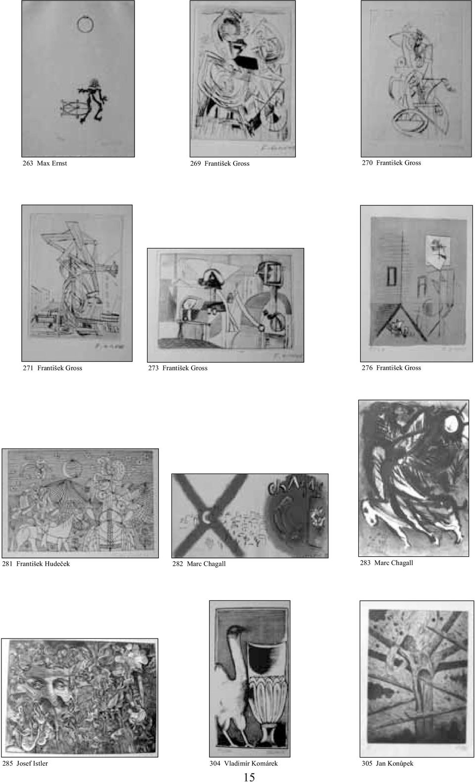 Gross 281 František Hudeček 282 Marc Chagall 283 Marc