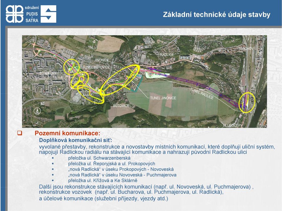 Prokopových nová Radlická v úseku Prokopových - Novoveská nová Radlická v úseku Novoveská - Puchmajerova přeložka ul.