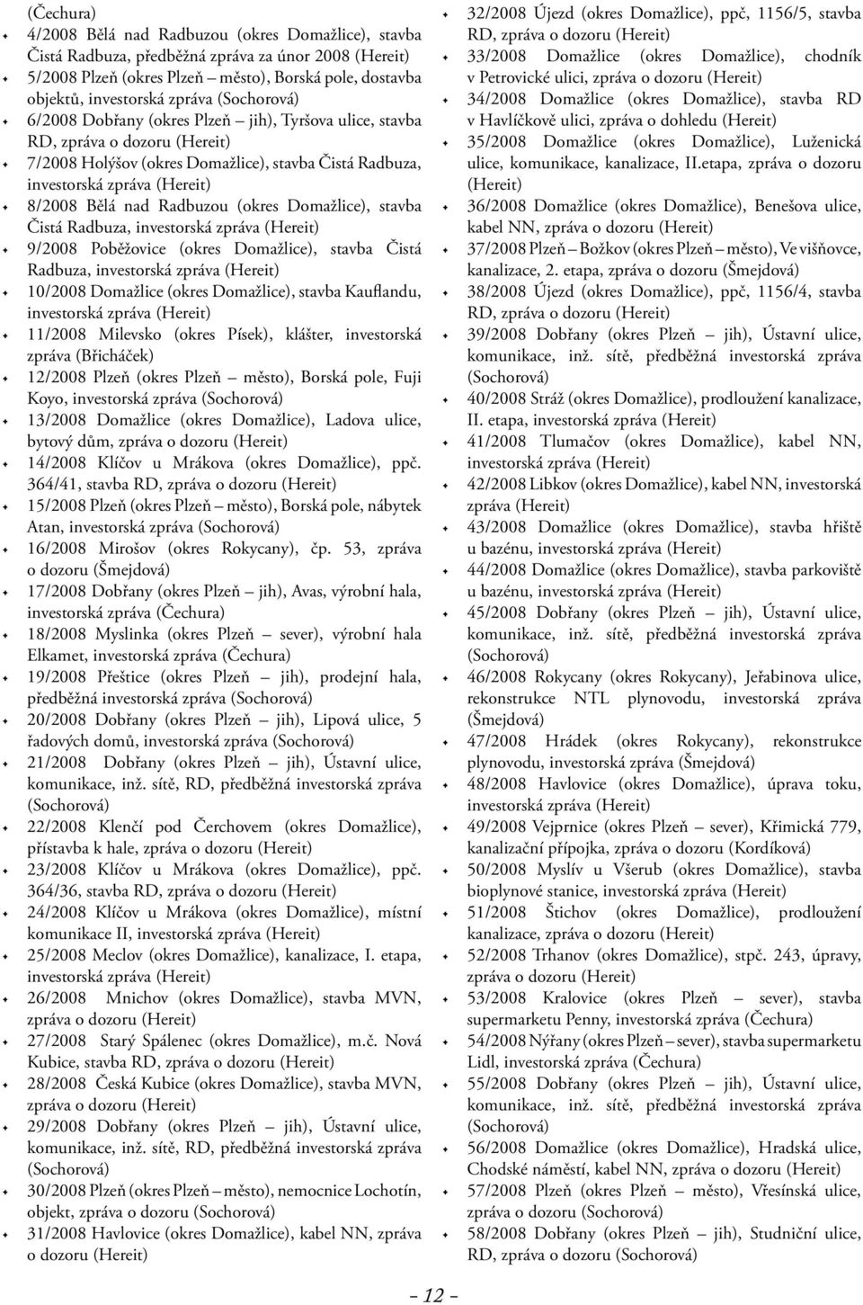 Radbuzou (okres Domažlice), stavba Čistá Radbuza, investorská zpráva (Hereit) 9/2008 Poběžovice (okres Domažlice), stavba Čistá Radbuza, investorská zpráva (Hereit) 10/2008 Domažlice (okres