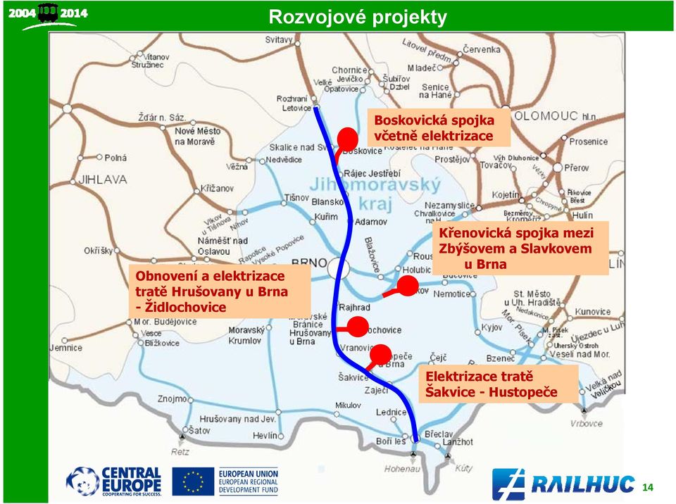 u Brna - Židlochovice Křenovická spojka mezi
