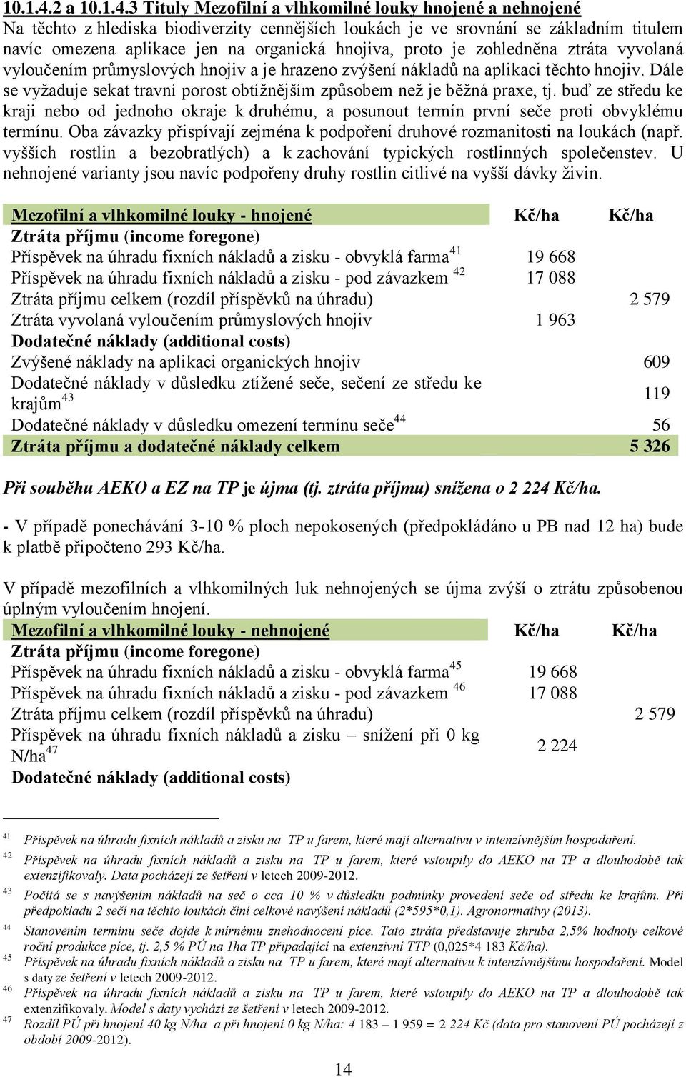 proto je zohledněna ztráta vyvolaná vyloučením průmyslových hnojiv a je hrazeno zvýšení nákladů na aplikaci těchto hnojiv.