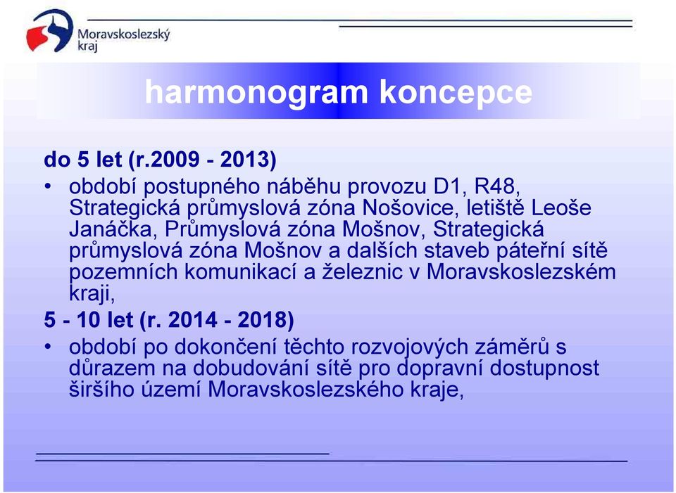 Průmyslová zóna Mošnov, Strategická průmyslová zóna Mošnov a dalších staveb páteřní sítě pozemních komunikací a