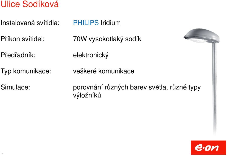 70W vysokotlaký sodík elektronický veškeré komunikace