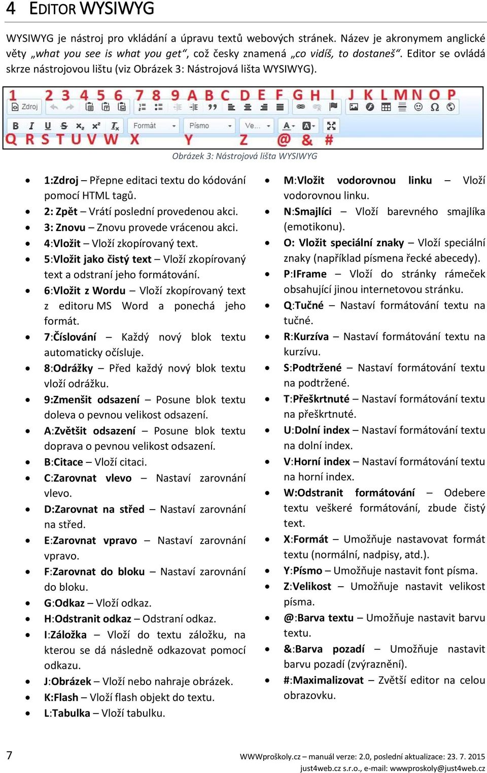 2: Zpět Vrátí poslední provedenou akci. 3: Znovu Znovu provede vrácenou akci. 4:Vložit Vloží zkopírovaný text. 5:Vložit jako čistý text Vloží zkopírovaný text a odstraní jeho formátování.