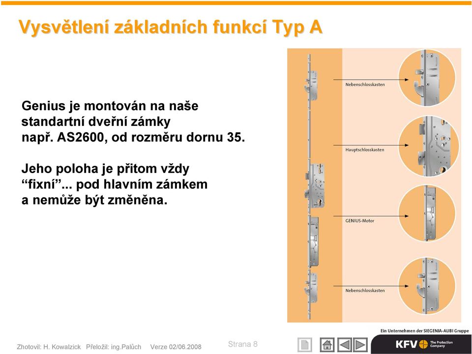 Jeho poloha je přitom vždy fixní.