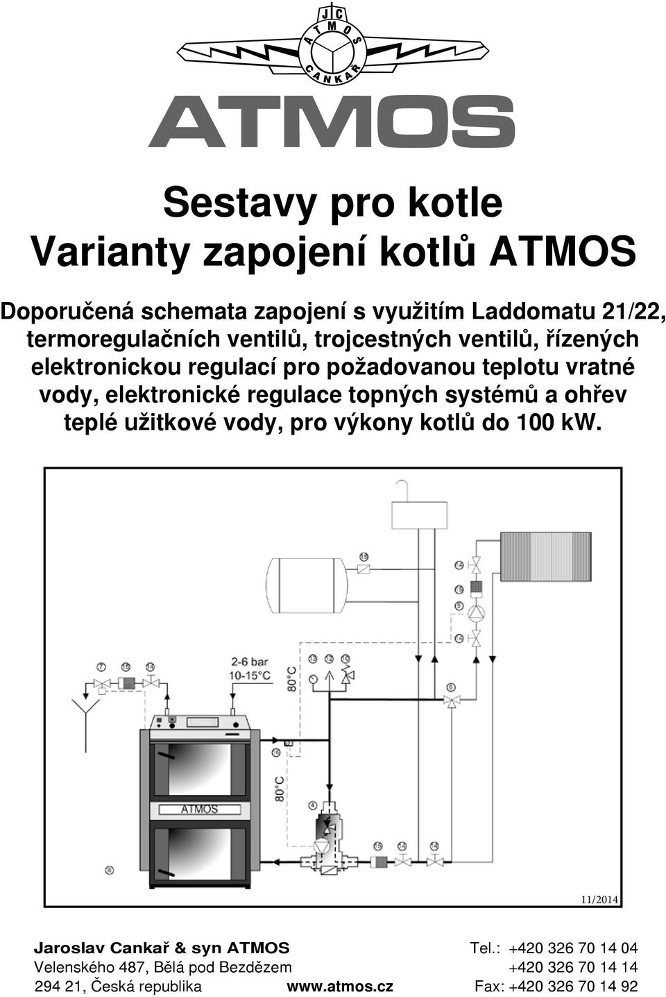 elektronické regulace topných systémů a ohřev teplé užitkové vody, pro výkony kotlů do 100 kw.