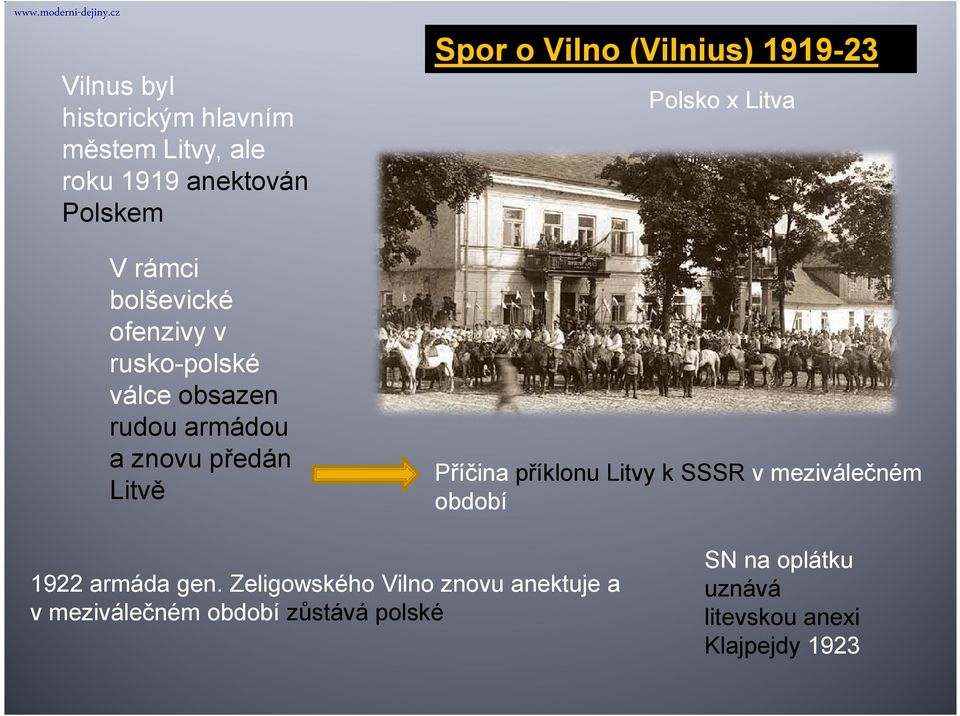 Polskem V rámci bolševické ofenzivy v rusko-polské válce obsazen rudou armádou a znovu předán Litvě Polsko