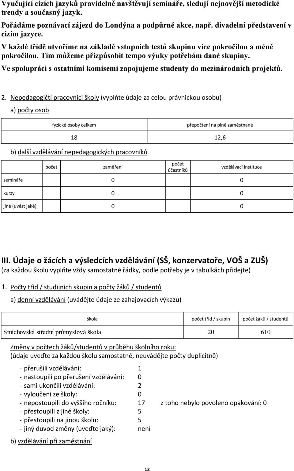 Ve spolupráci s ostatními komisemi zapojujeme studenty do mezinárodních projektů. 2.