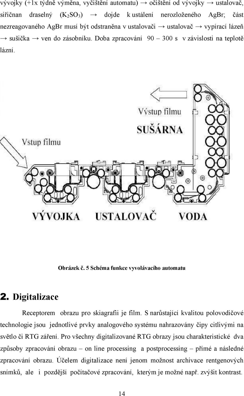 Digitalizace Receptorem obrazu pro skiagrafii je film. S narůstající kvalitou polovodičové technologie jsou jednotlivé prvky analogového systému nahrazovány čipy citlivými na světlo či RTG záření.