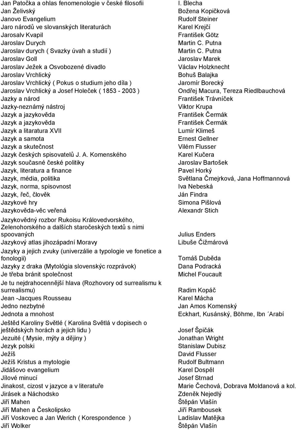 nástroj Jazyk a jazykověda Jazyk a jazykověda Jazyk a litaratura XVII Jazyk a samota Jazyk a skutečnost Jazyk českých spisovatelů J. A.