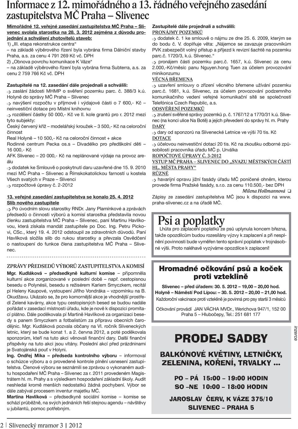 SLIVENECKÝ. Vítání občánků. časopis městské části Praha-Slivenec - PDF Free  Download