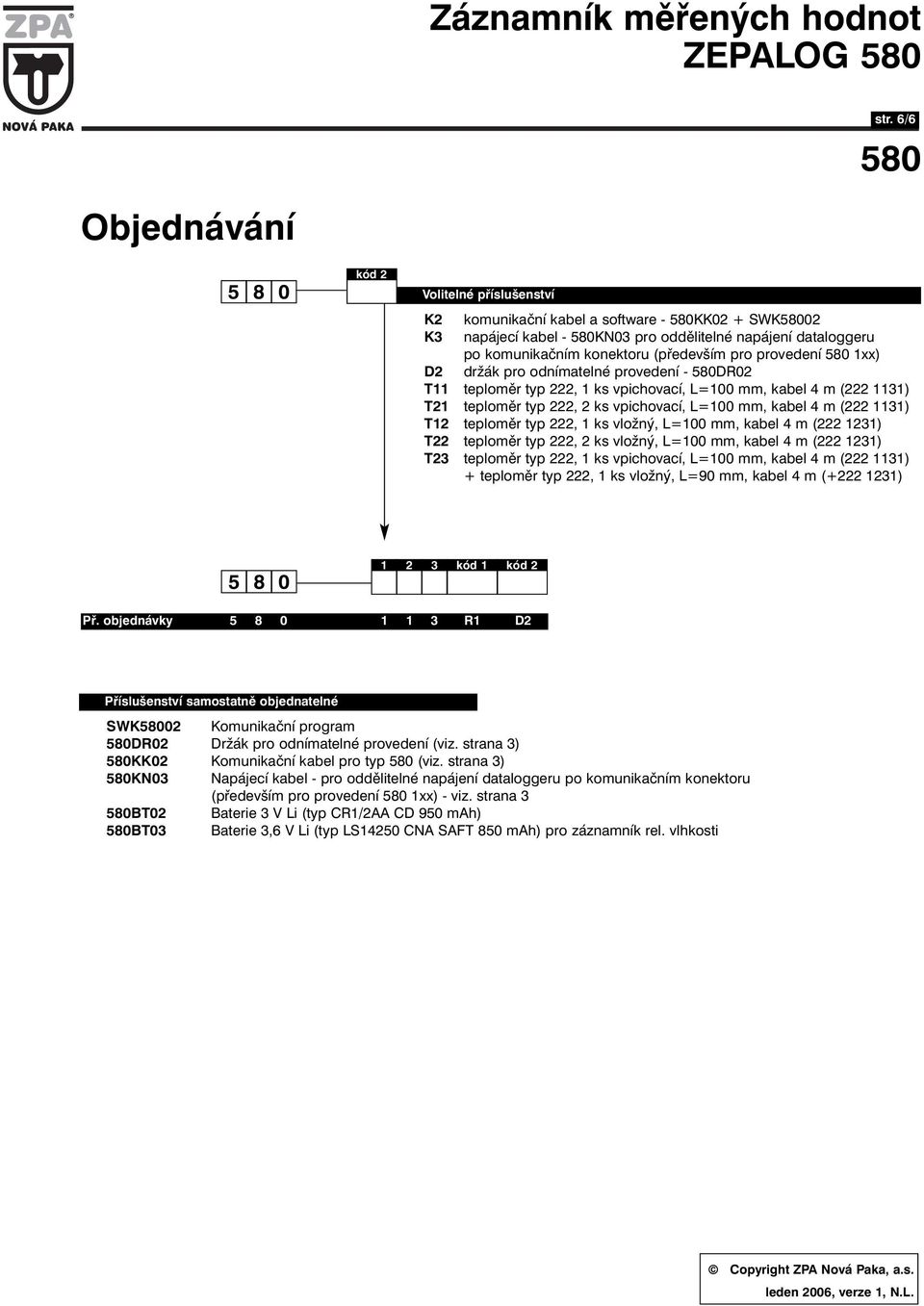m (222 1131) T12 teploměr typ 222, 1 ks vložný, L=100 mm, kabel 4 m (222 1231) T22 teploměr typ 222, 2 ks vložný, L=100 mm, kabel 4 m (222 1231) T23 teploměr typ 222, 1 ks vpichovací, L=100 mm, kabel