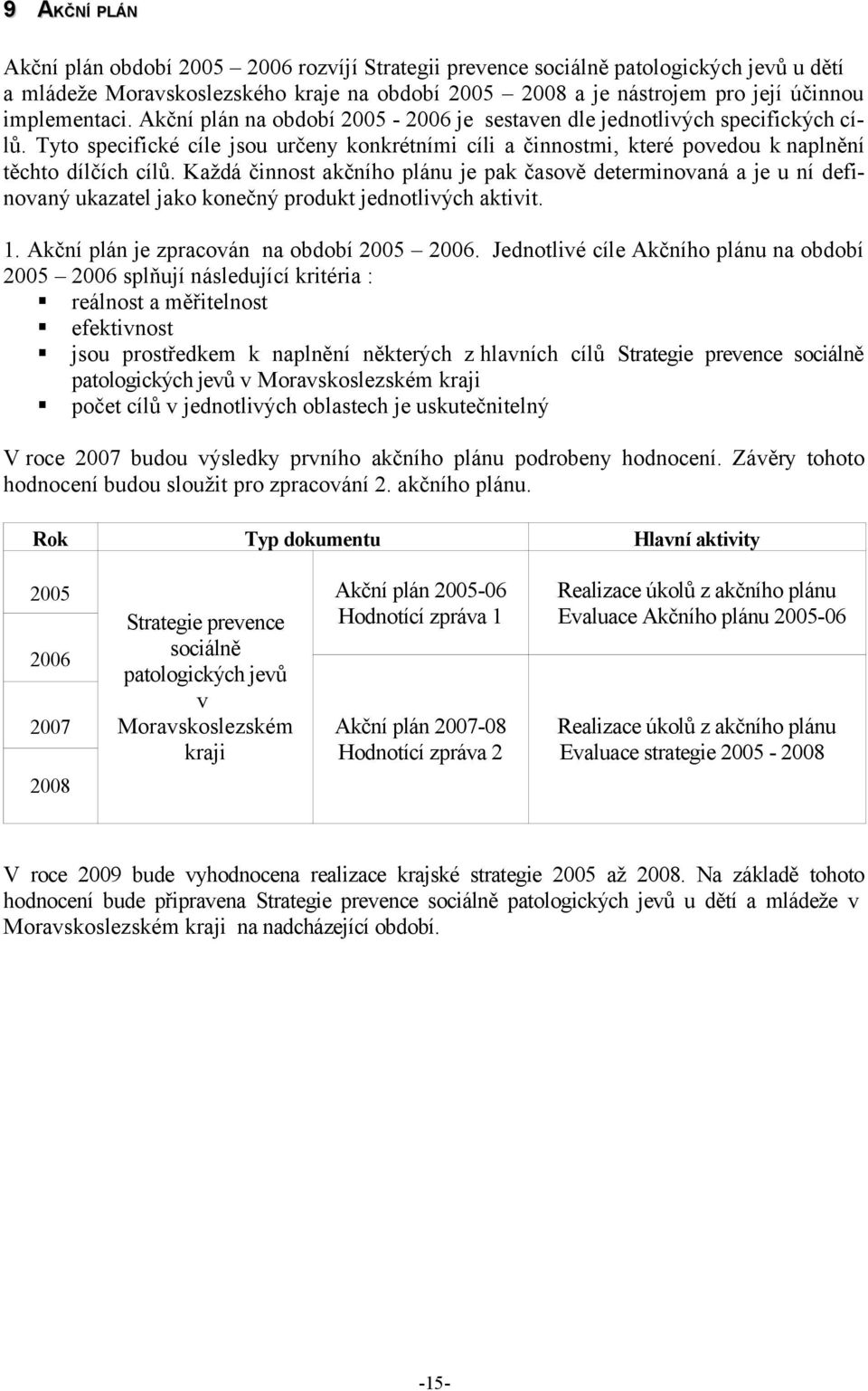 Tyto specifické cíle jsou určeny konkrétními cíli a činnostmi, které povedou k naplnění těchto dílčích cílů.