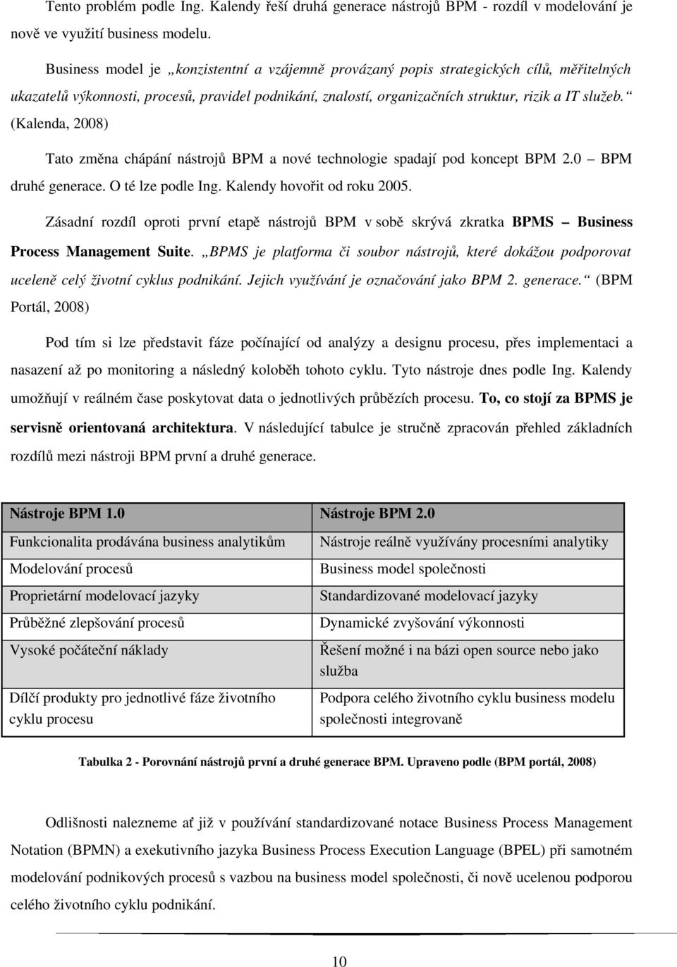 (Kalenda, 2008) Tato změna chápání nástrojů BPM a nové technologie spadají pod koncept BPM 2.0 BPM druhé generace. O té lze podle Ing. Kalendy hovořit od roku 2005.