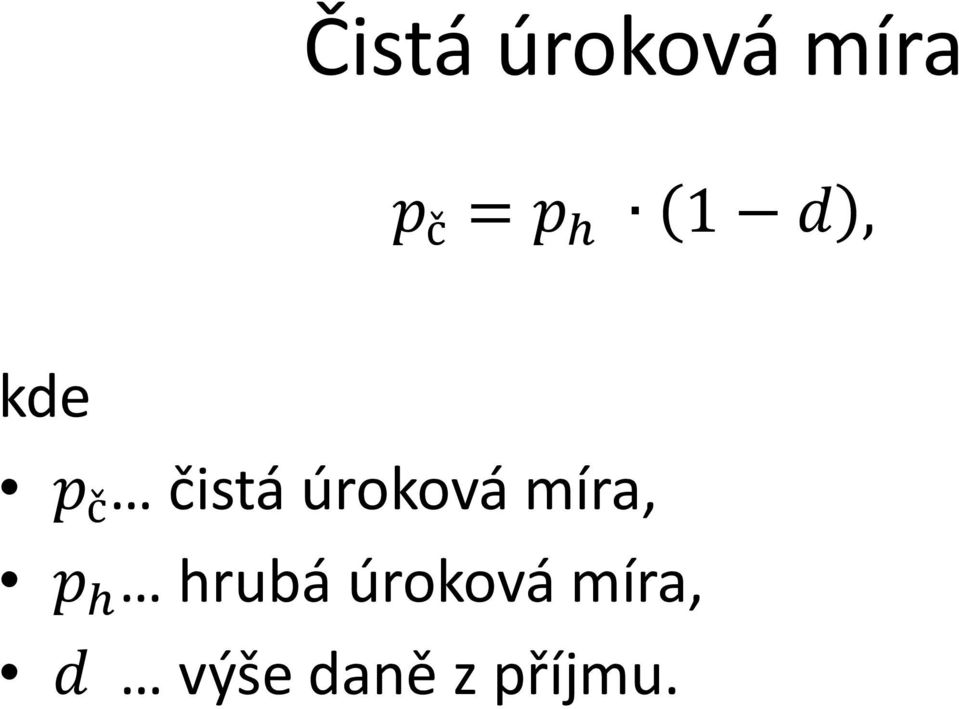 úroková míra, p h hrubá