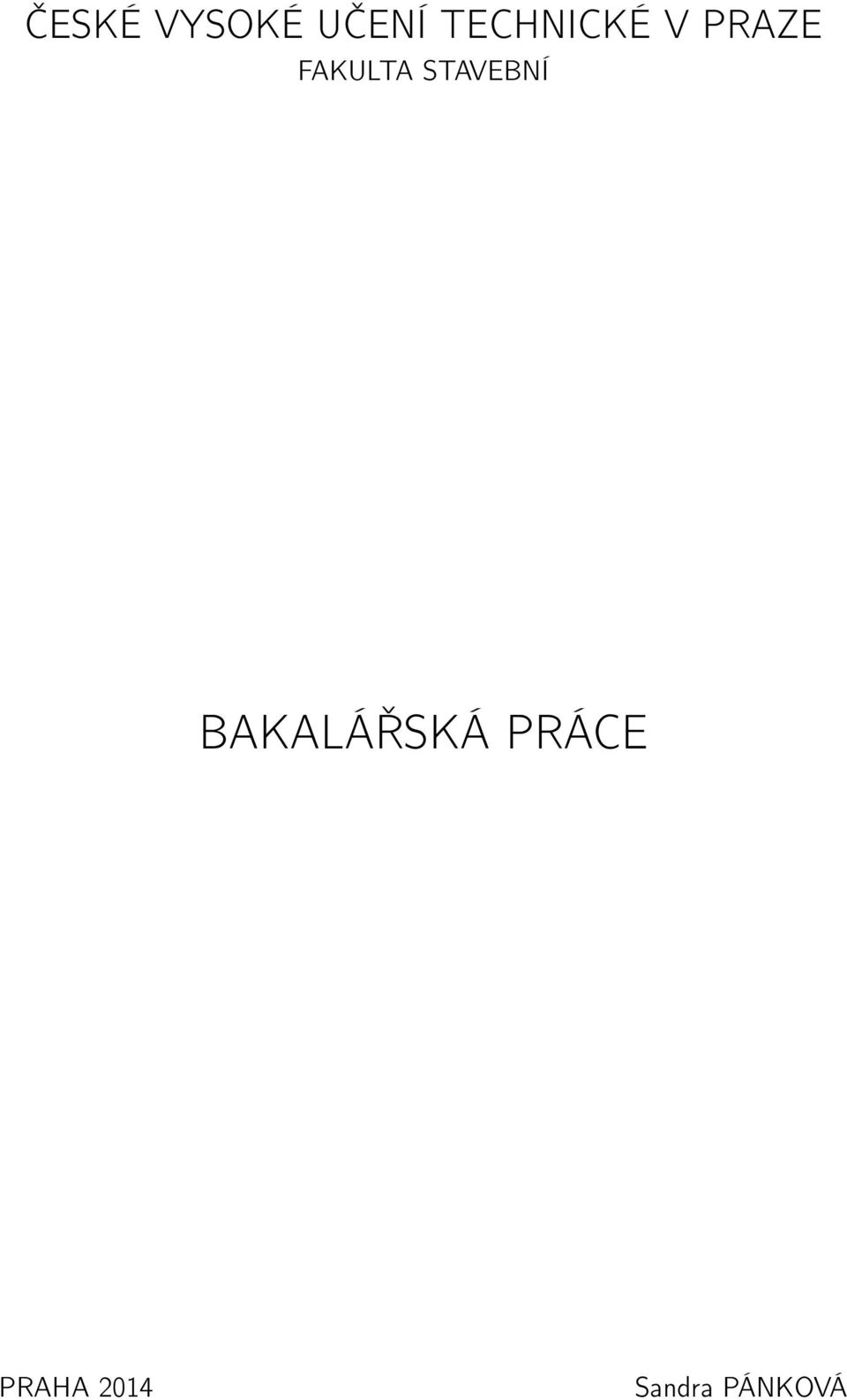FAKULTA STAVEBNÍ