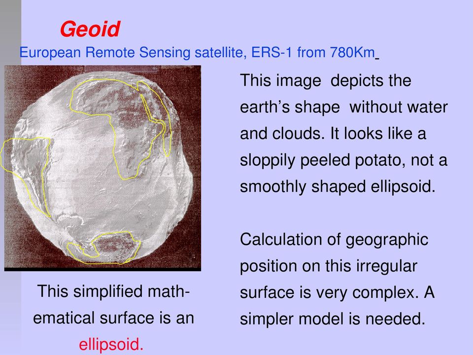 It looks like a sloppily peeled potato, not a smoothly shaped ellipsoid.