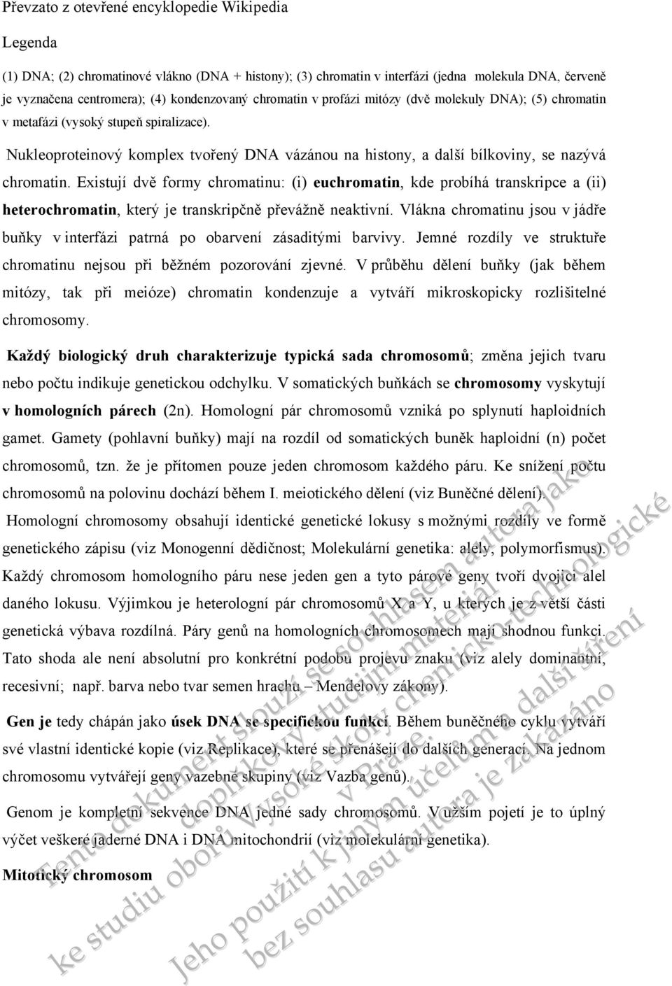 Existují dvě formy chromatinu: (i) euchromatin, kde probíhá transkripce a (ii) heterochromatin, který je transkripčně převážně neaktivní.