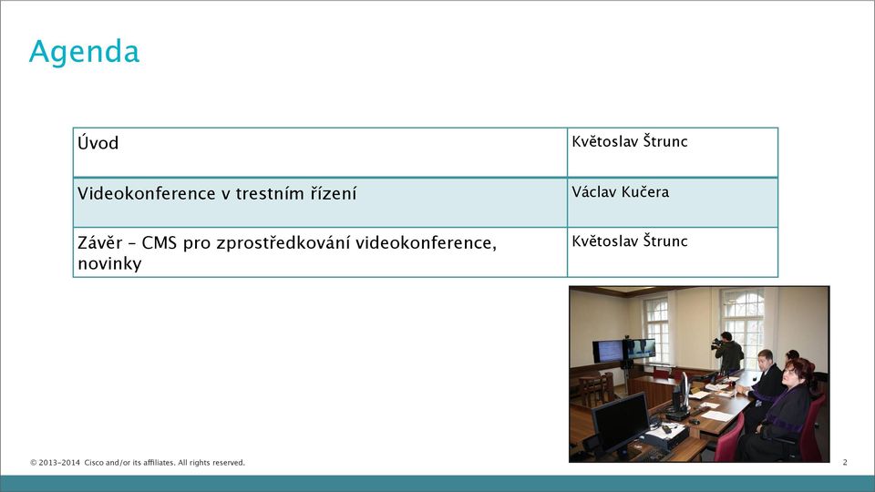 zprostředkování videokonference, novinky Květoslav
