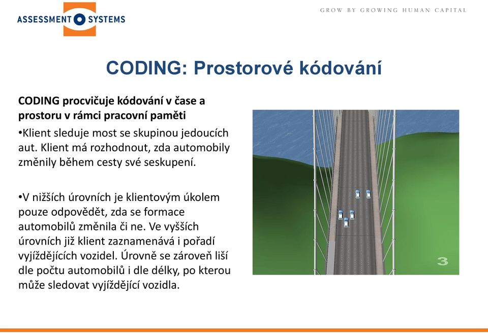 V nižších úrovních je klientovým úkolem pouze odpovědět, zda se formace automobilů změnila či ne.
